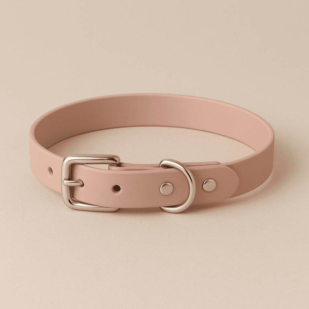 collier-biothane-rosepoudré-lapattedor